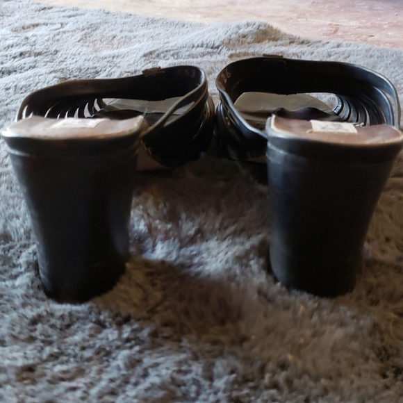 Black strappy slide on heels by Bistro shoes - Picture 5 of 7